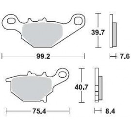 Колодки тормозные задние SUZUKI состав SINTERED / BRAKING BP-111 69100-03880