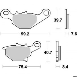 Колодки тормозные задние SUZUKI состав SINTERED / MOTO-MASTER 905CM44 BP-111 69100-03880