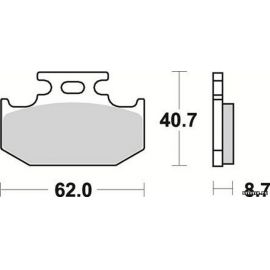 Колодки тормозные задние KAWASAKI SUZUKI YAMAHA состав SINTERED / BRAKING 43082-0099 59300-27810 4SS-W0045-00-00