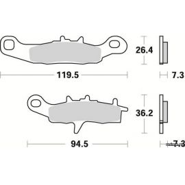 Колодки тормозные передние KAWASAKI 85 01-23 SUZUKI RM85 02-22 / BRACKING 43082-1196 59301-03820