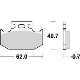 Колодки тормозные задние KAWASAKI SUZUKI YAMAHA состав SINTERED / BREMO 722CM 43082-0099 59300-27810 4SS-W0045-00-00