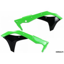 Обтекатель радиатора KAWASAKI KXF250 17-20 чёрно-зеленый / POLISPORT 49089-0986-25M 49135-5030-290 49089-0937-290 49089-0936-25M 49132-5445-25M 49132-5289-25M 49132-5288-25M
