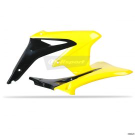 Обтекатель радиатора SUZUKI RMZ450 08-17 RMX450 17-19 чёрно-жёлтый / POLISPORT SU04927@102 47111-28H02-30H 17762-28H02-GY8 17761-28H02-GY8 47211-28H00-30H