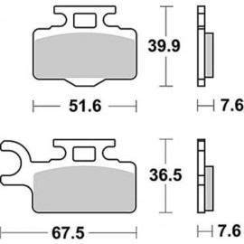 Колодки тормозные передние KAWASAKI SUZUKI состав SINTERED / RENTHAL 894CM BP-114 43082-1242 43082-0042 K4308-20096