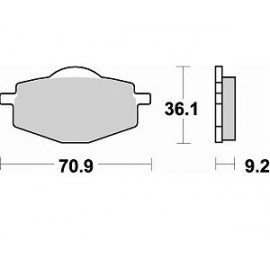 Колодки тормозные передние YAMAHA состав SEMI-METALLIC / BRAKING 38W-W0045-02-00 3BN-W0045-01-00