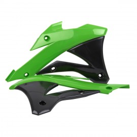 Обтекатель радиатора KAWASAKI KX85 14-21 зелёно-чёрный / POLISPORT 49089-0817-25M 49089-0816-25M