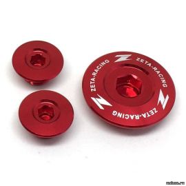 Смотровое окно комплект HONDA CRF250R 04-09 CRF250X 04-17 красные / ZETA 90084-MEN-670 90087-KW3-000 15611-KA4-710