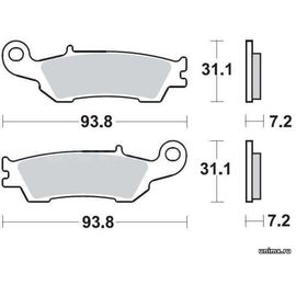 Кликните для увеличения изображения Колодки тормозные передние YAMAHA состав SINTERED / YAMAHA 929CM44 BP-106 B29-25805-01-00 5XC-W0045-00-00