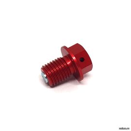 Болт 12X15 слива масла с магнитом HONDA YAMAHA красный / ZETA 90340-12059-00 90340-12006-00 90015-KA3-710 90015-KA3-711