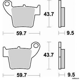 Колодки тормозные задние HONDA состав SINTERED / BREMBO 886CM 06435-KRN-711 06435-KRN-712